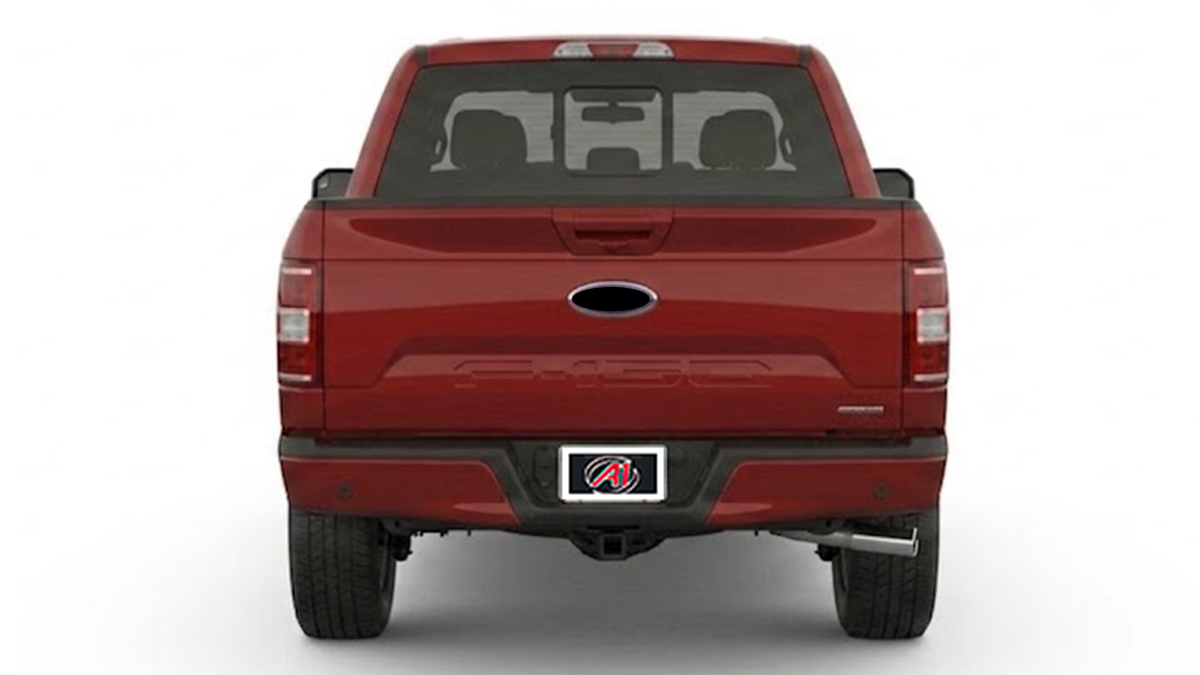 Rear view of truck