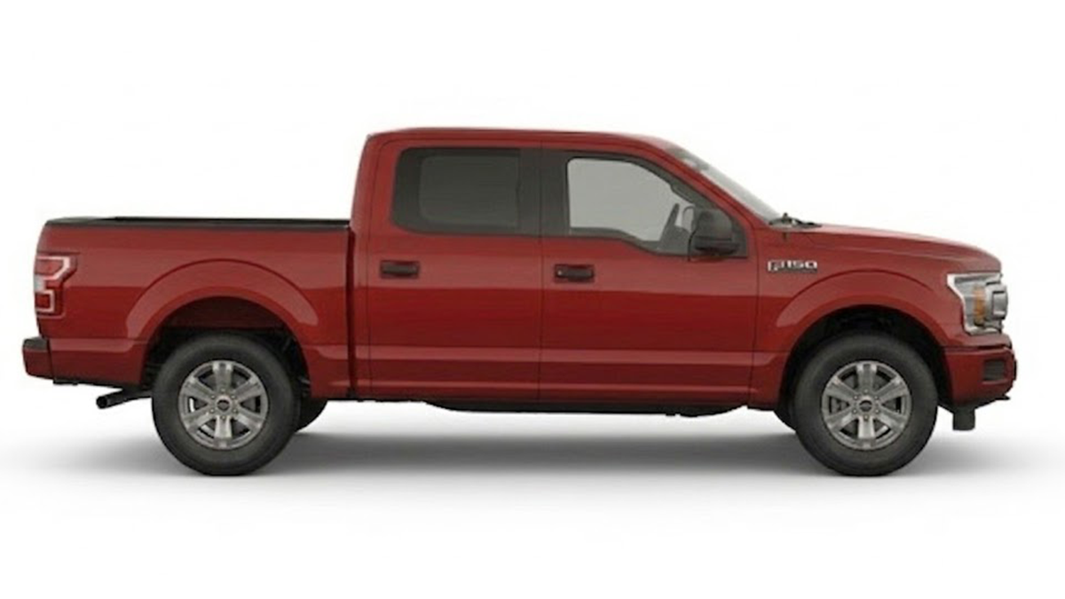 Passenger side of truck